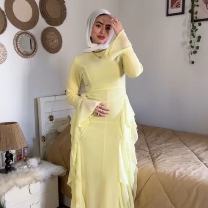Ruching chiffon dress
